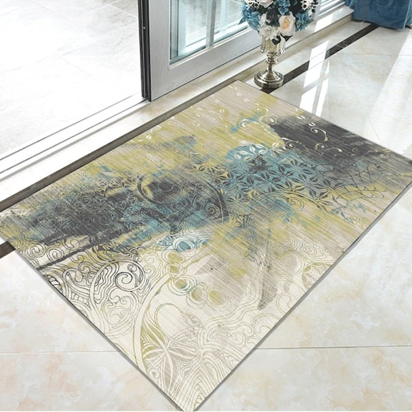 Non-Slip Living Room Bedroom Floor Mat, Synthetic Fibre, Rectangle multicolour 60*90(W*L)cm  - Image 5