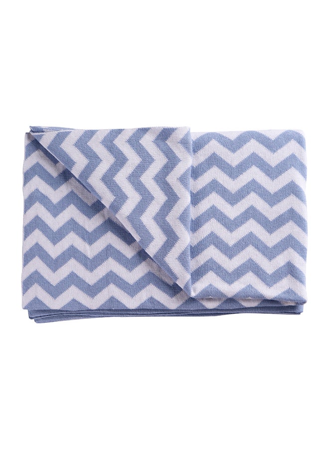Moon - Comfortable Baby Blanket-- Soft Stretchy Knitted Cotton Swaddle 70X90cm - blue - Image 1