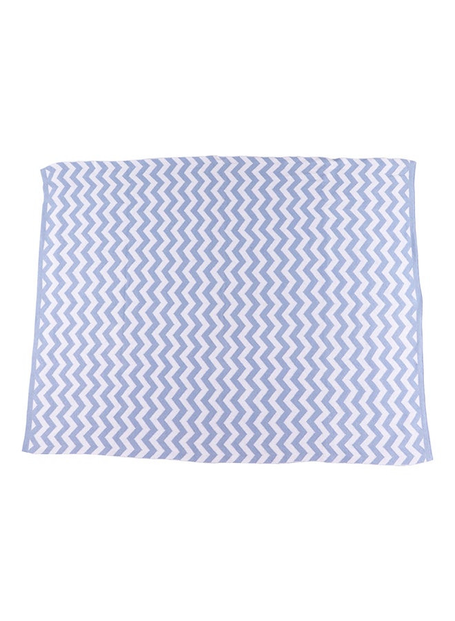 Moon - Comfortable Baby Blanket-- Soft Stretchy Knitted Cotton Swaddle 70X90cm - blue - Image 1