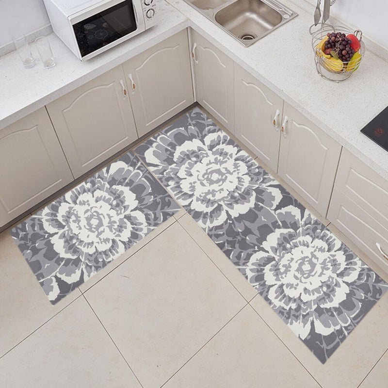 1 Piece Flower Decor Simple Rectangle Soft Rug multicolour 40*60(W*L)cmcm - Image 1