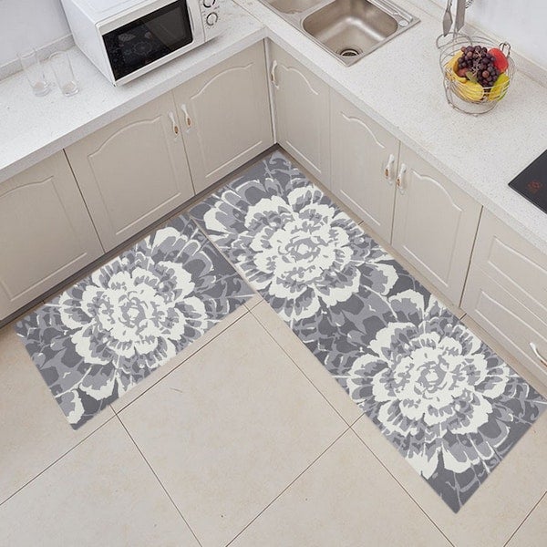 1 Piece Flower Decor Simple Rectangle Soft Rug multicolour 40*60(W*L)cmcm - Image 2