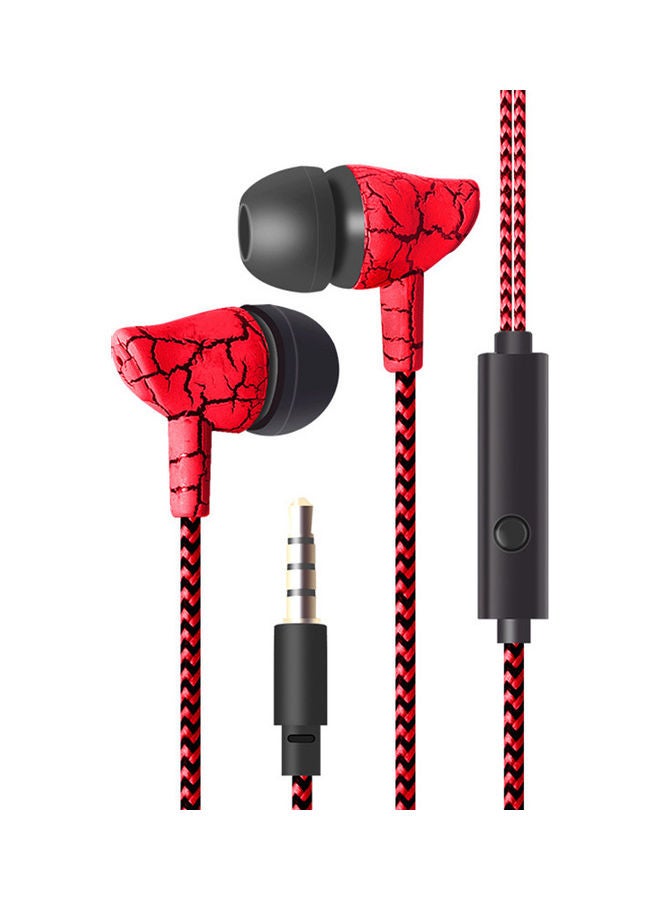 Wired Crack Sports Headphone Red