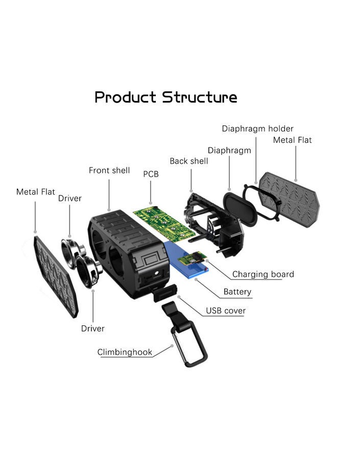 Portable Bluetooth 4.2 Wireless Speaker Black - Image 4