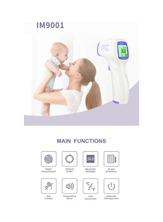 Medical Electronic Digital Infrared Thermometer Adult Fever white - Image 2