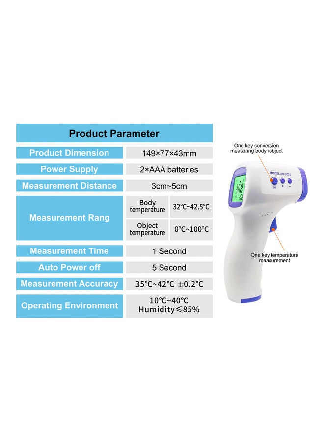 Medical Electronic Digital Infrared Thermometer Adult Fever white - Image 5