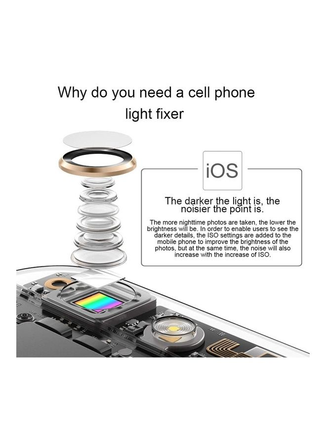 Selfie LED Ring Flash Light Portable Phone White - Image 1
