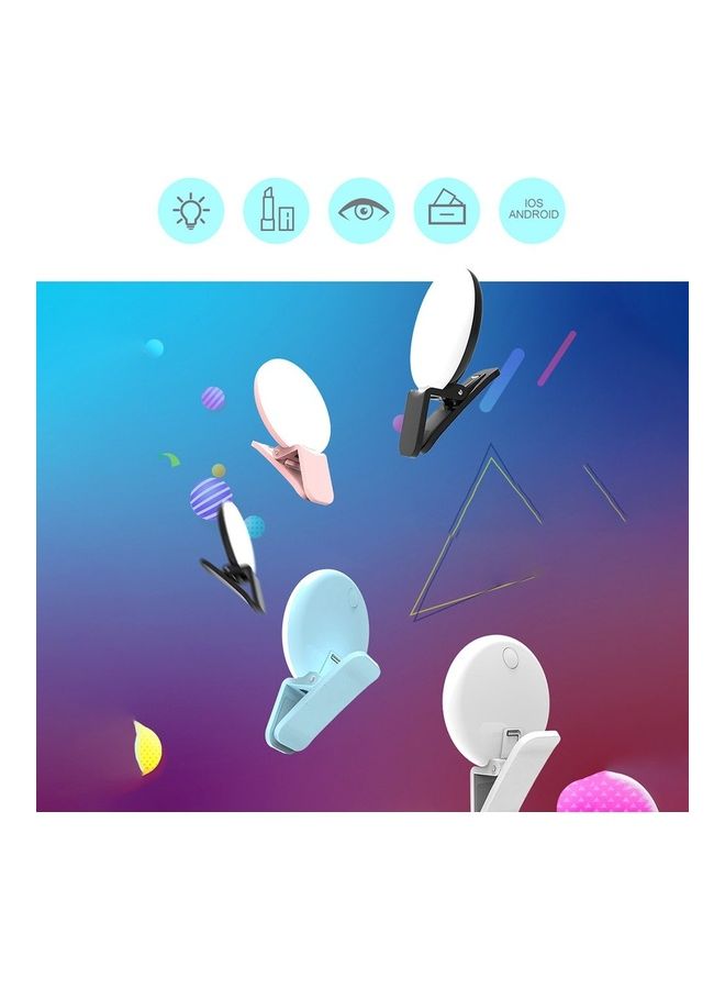 Selfie LED Ring Flash Light Portable Phone White - Image 5