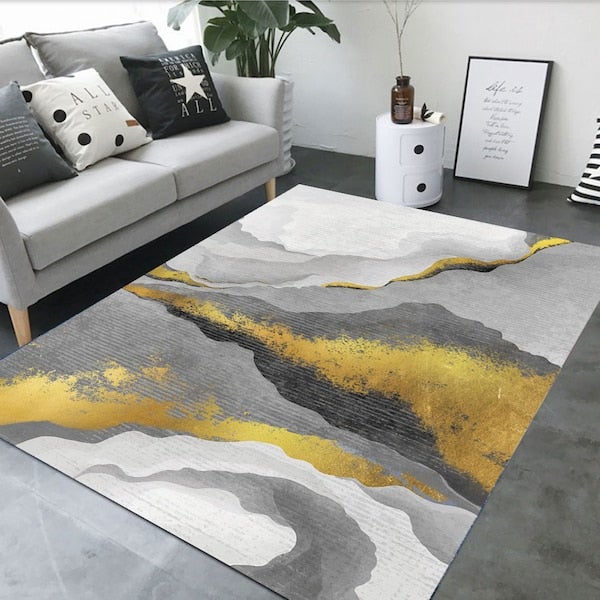 1 Piece Soft Rectangle Living Room Floor Mat multicolour 40*60(W*L)cmcm - Image 3