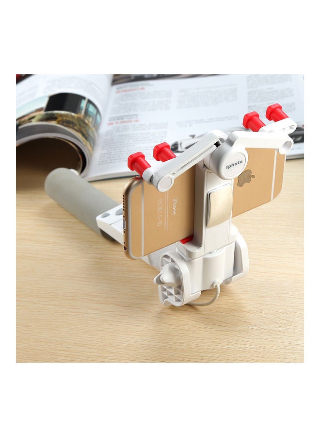 360 degrees Smart Rotation Extendable Selfie Stick white - Image 1