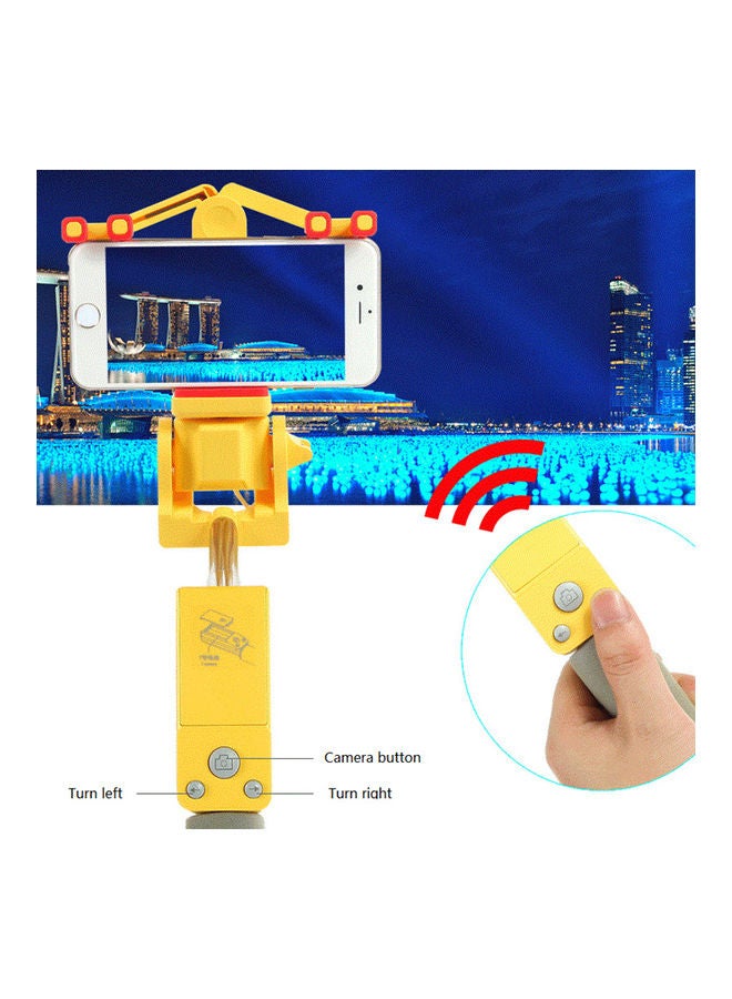 360 degrees Smart Rotation Extendable Selfie Stick white - Image 2