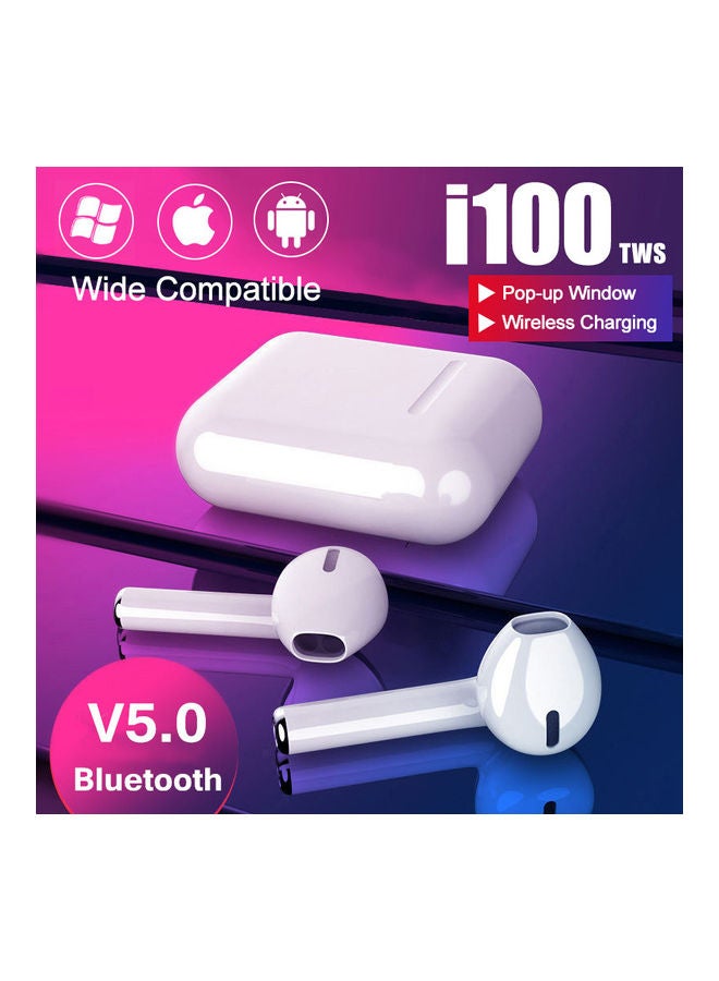 Generic - i100 TWS Wireless Bluetooth Earphone White - Image 1