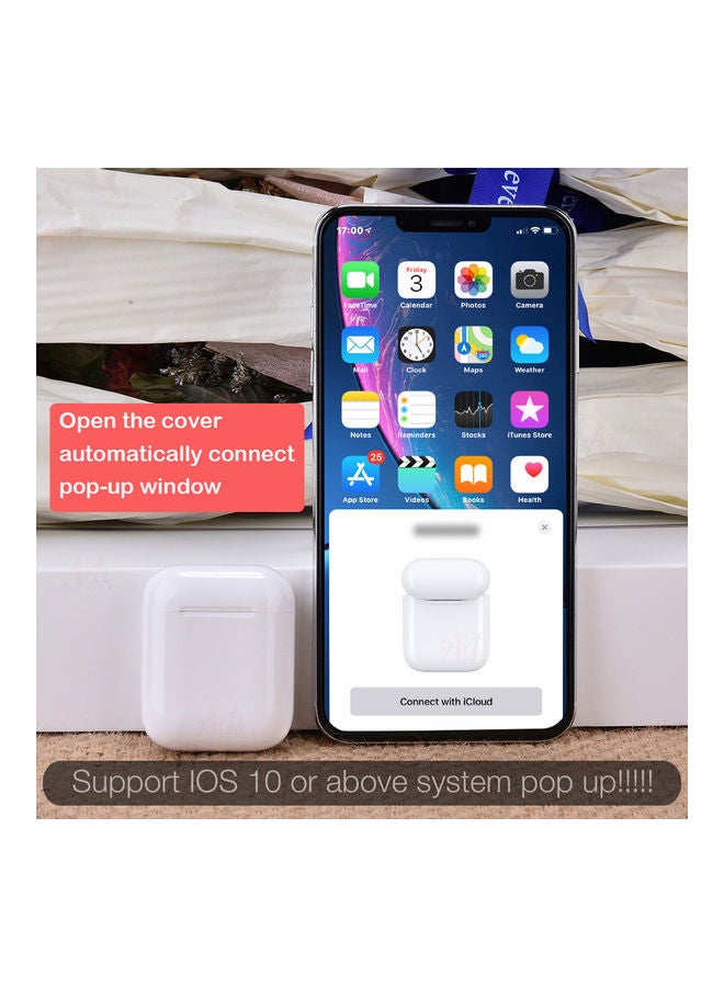 i9000 TWS Wireless Sound Earbuds White - Image 4