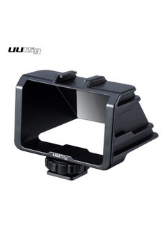 UURIG Vlog Selfie Flip Screen with Cold Shoe for Mirror-less Camera 12.5 x 9 x 7cm Black  - Image 1