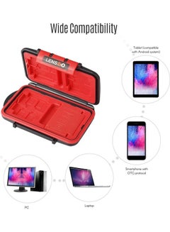 LENSGO USBKY3 High Speed Memory Card Reader Holder with Waterproof Storage Case 15.2 x 14.3 x 4.5cm Multicolour  - Image 4