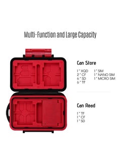 LENSGO USBKY3 High Speed Memory Card Reader Holder with Waterproof Storage Case 15.2 x 14.3 x 4.5cm Multicolour  - Image 5