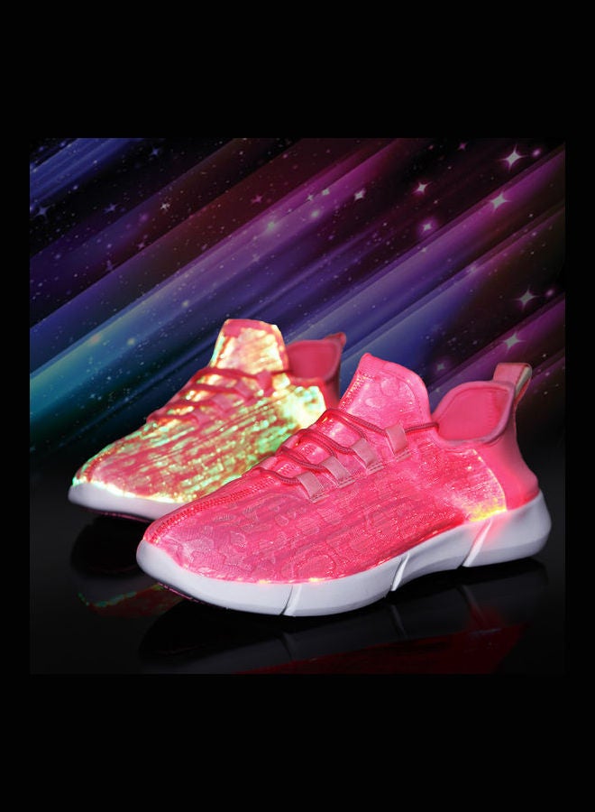 Generic USB Charge Topside Shinning Shoes Pink  - Image 2