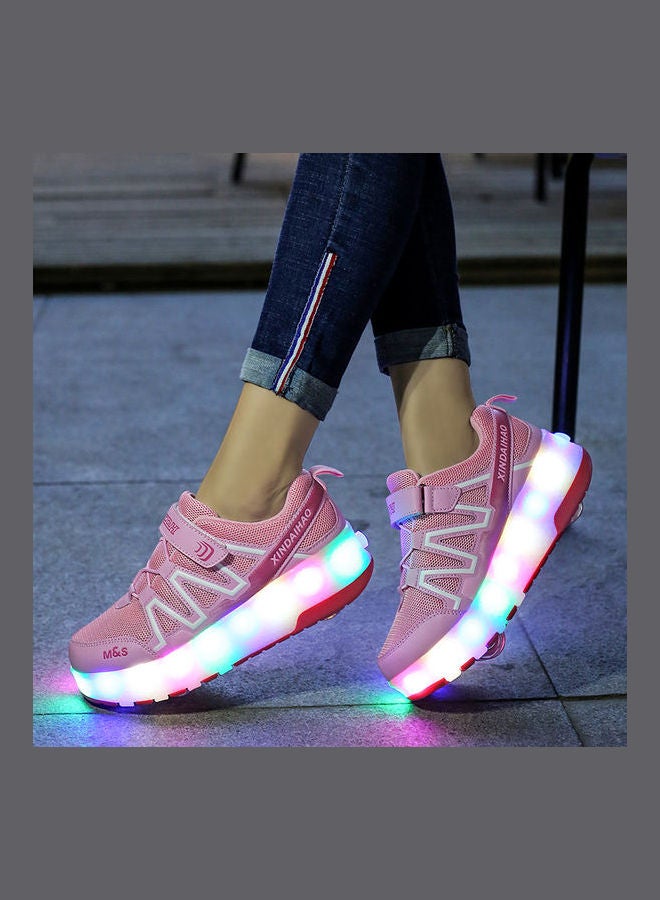 ماركة غير محددة حذاء لايت ستورم بإضاءة LED ملونة وردي  - Image 3
