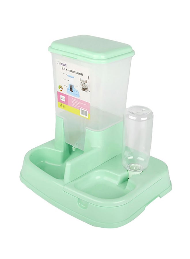 Generic Automatic Pet Dog Food And Water Dispenser Green 26x28x35cm  - Image 2