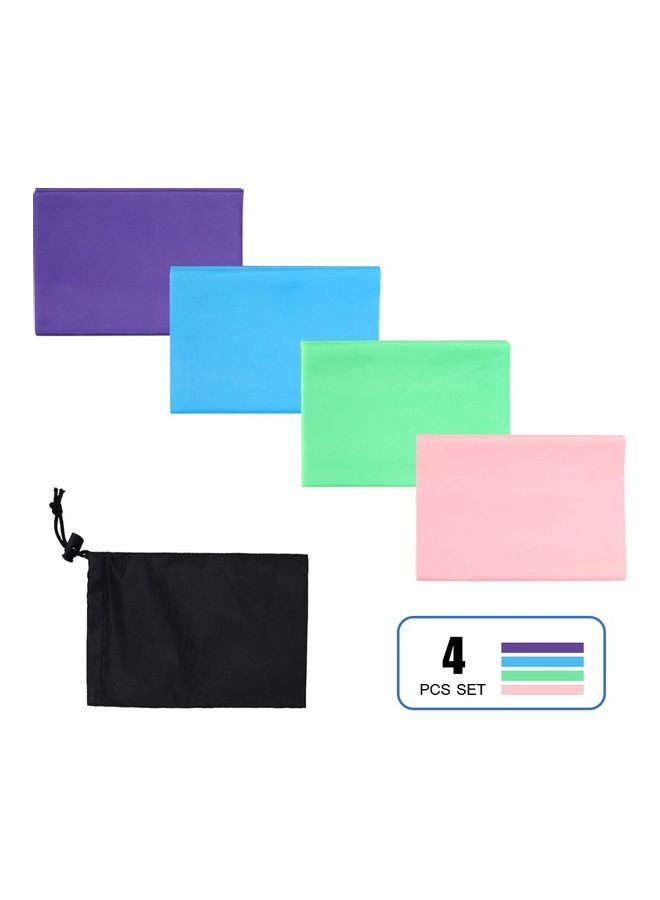 Generic 4-Piece Colorful Workout Resistance Bands 21x15x10cm  - Image 1