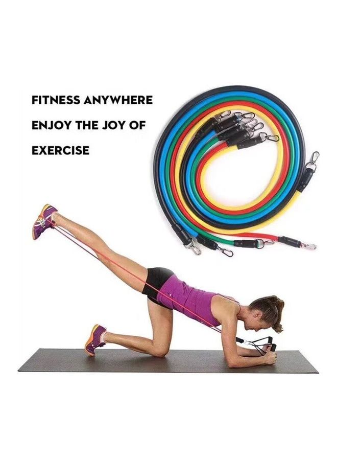 11-Piece Resistance Bands Set 23.5x23x7cm