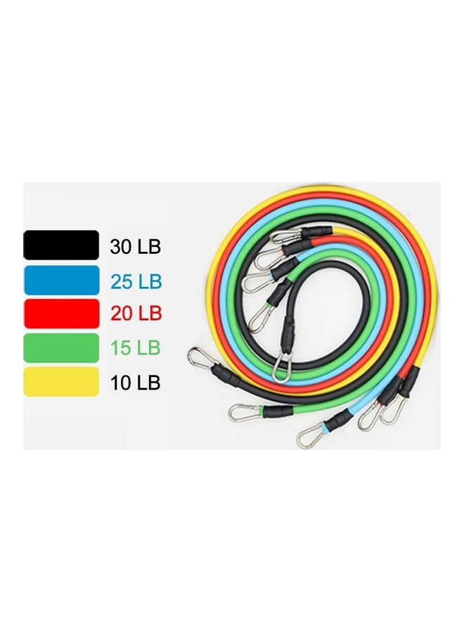 11-Piece Resistance Bands Set 23.5x23x7cm