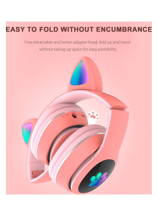 Over Ear Music Glowing Cat Ear Headphones Black - Image 5