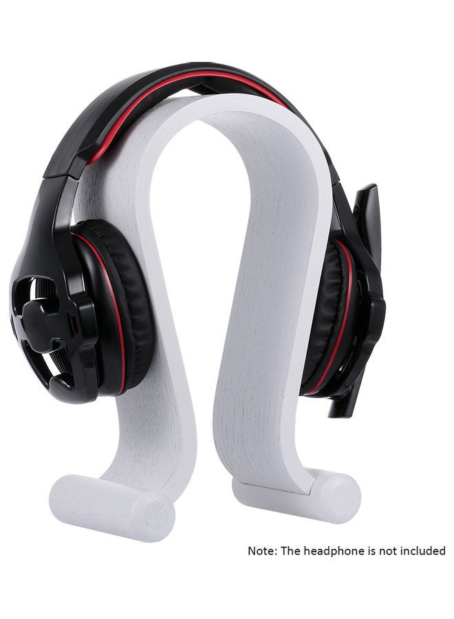 Generic Wooden Stand Gaming Headset White  - Image 5