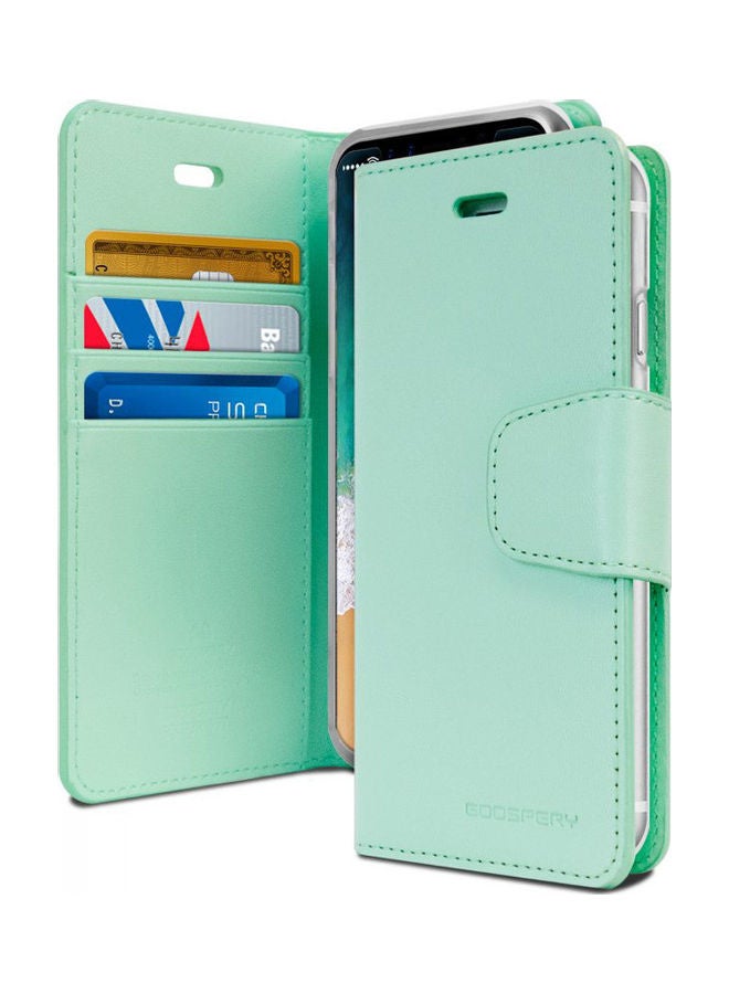 GOOSPERY iPhone 12 Mini  Leather Protection Flip Cover Wallet Stand Case Turquoise - Image 1