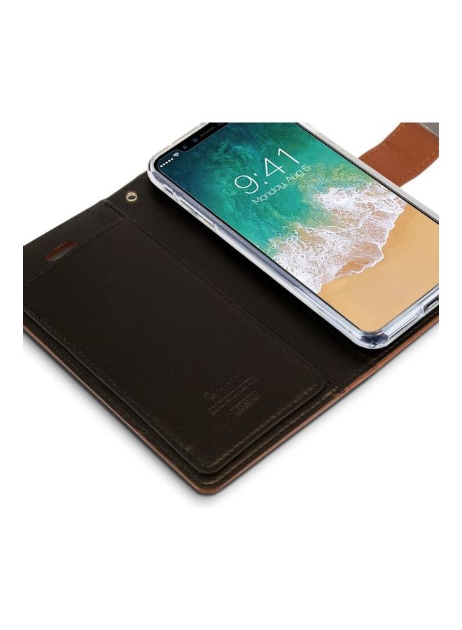 GOOSPERY iPhone 12 Mini  Leather Protection Flip Cover Wallet Case Brown - Image 2