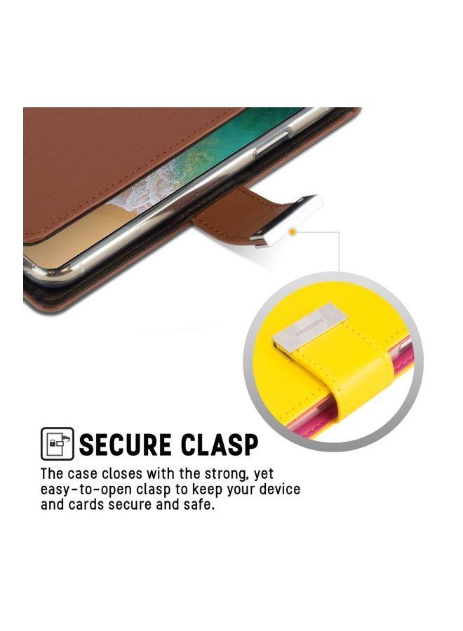 GOOSPERY iPhone 12 Mini  Leather Protection Flip Cover Wallet Case Brown - Image 4