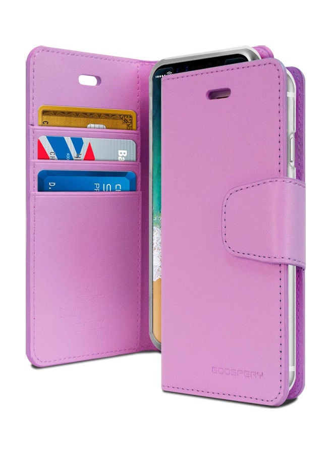 GOOSPERY iPhone 12 Mini Leather Protection Flip Cover Wallet Stand Case Purple  - Image 1