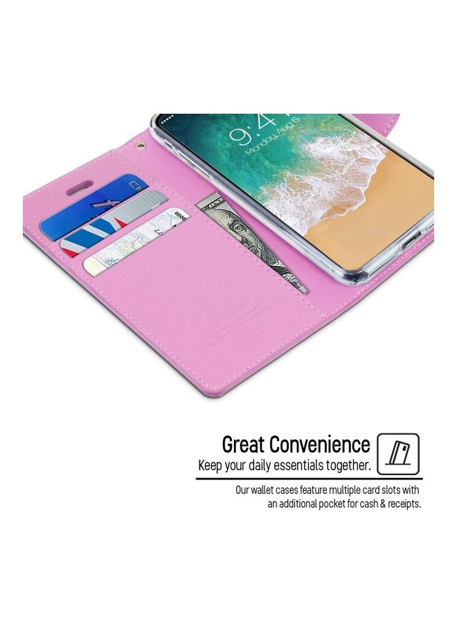 GOOSPERY iPhone 12 Mini Leather Protection Flip Cover Wallet Stand Case Purple  - Image 2