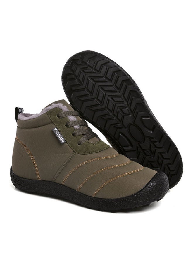 Beauenty Lace-Up Detail Casual Boots Brown/Green  - Image 3