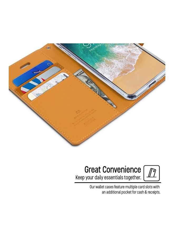 GOOSPERY iPhone 12 Pro Max  Leather Protection Flip Cover Wallet Stand Case Light Brown  - Image 2