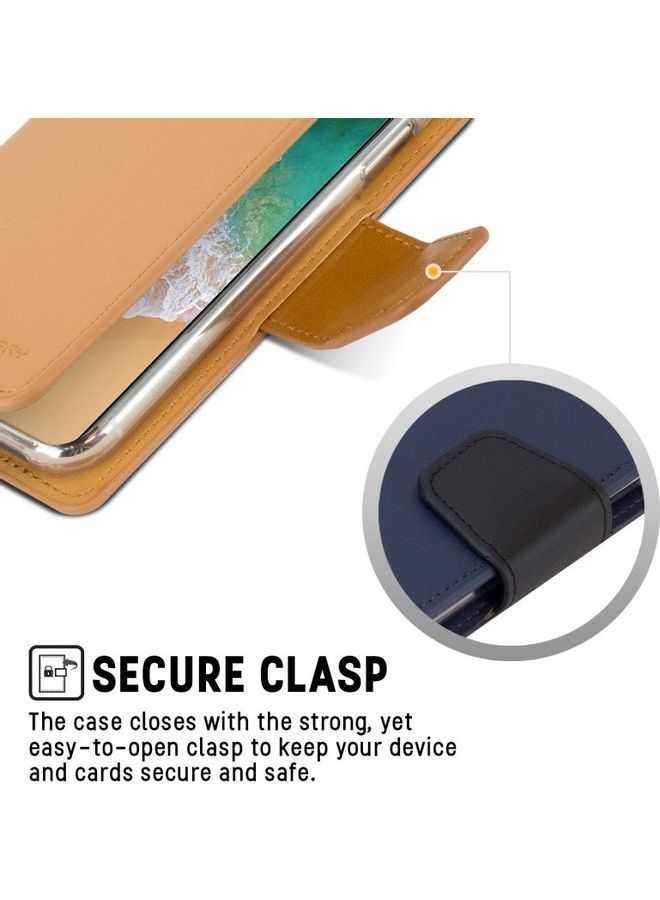 GOOSPERY iPhone 12 Pro Max  Leather Protection Flip Cover Wallet Stand Case Light Brown  - Image 3