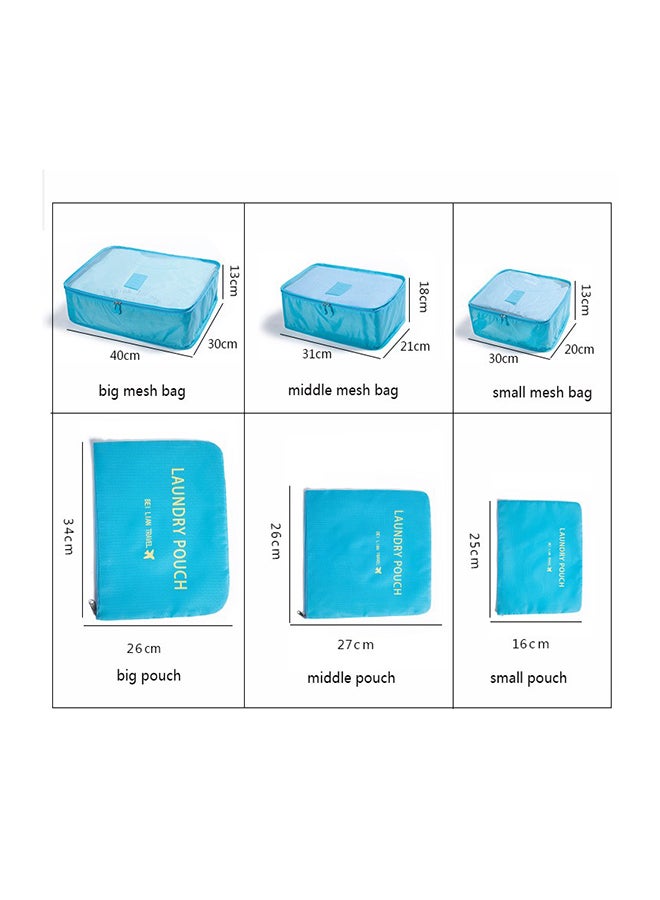 طقم حقائب تخزين للسفر مكون من 6 قطع وردي - Image 2