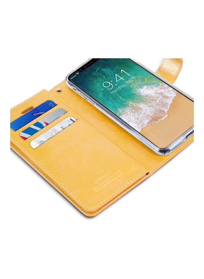 GOOSPERY iPhone 12 And 12 Pro Leather Protection Flip Cover Wallet Case Glod Glod  - Image 2