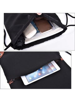 Generic Gym Sack Drawstring Backpack Water-Resistant 43x33x1cm 43x33x1cm  - Image 5