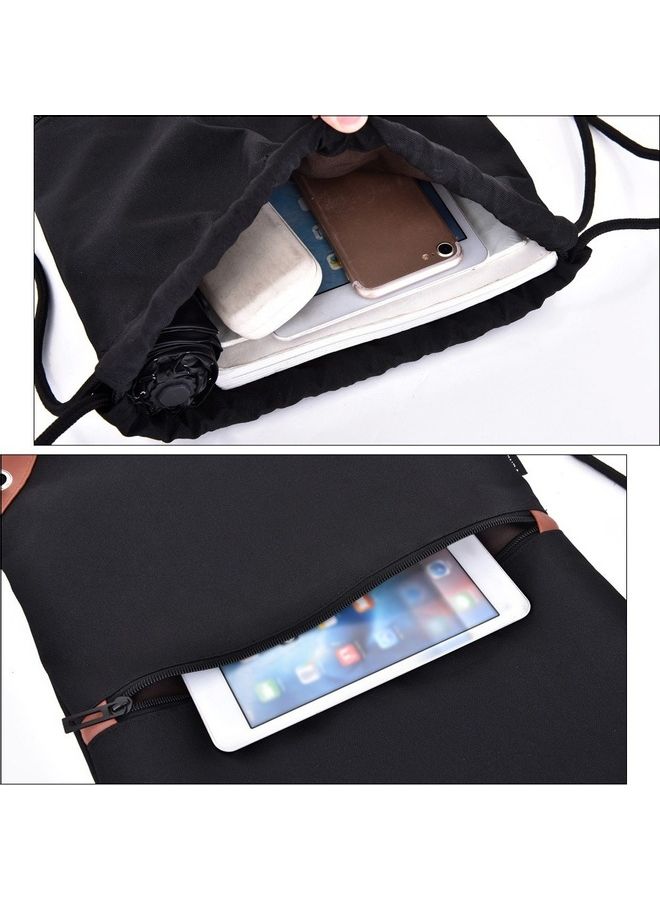 Generic Gym Sack Drawstring Backpack Water-Resistant 43x33x1cm 43x33x1cm  - Image 5