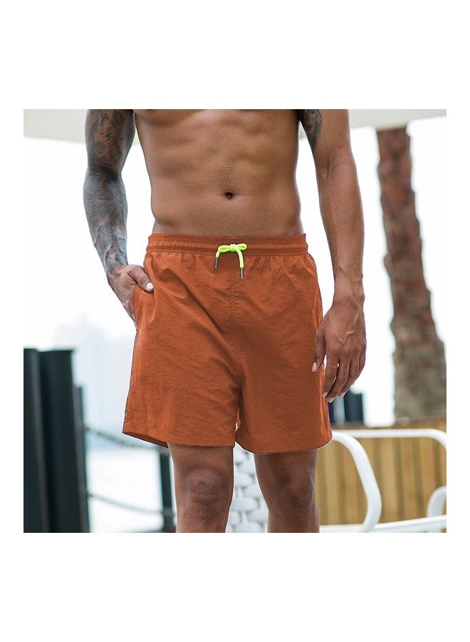 Men Sport Shorts Summer Hip Fitness Running Sportwear Brown  - Image 1