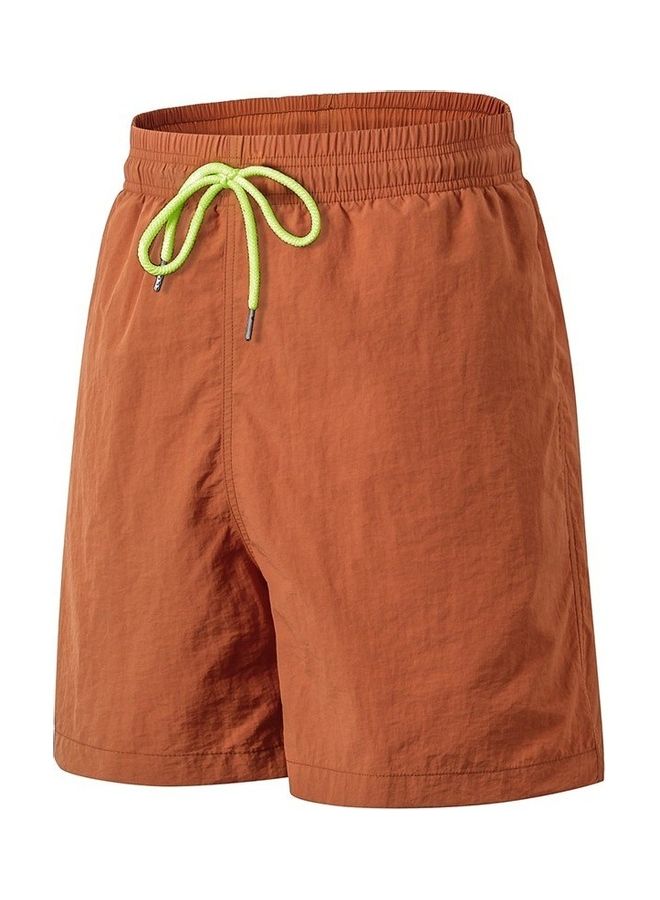 Men Sport Shorts Summer Hip Fitness Running Sportwear Brown  - Image 2
