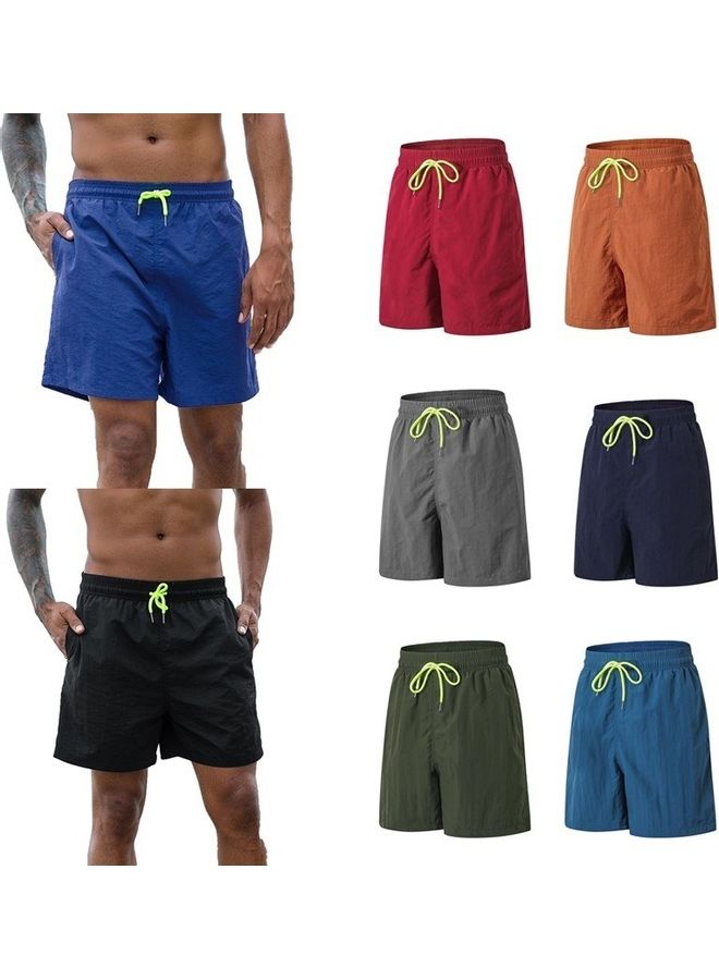 Men Sport Shorts Summer Hip Fitness Running Sportwear Brown  - Image 4