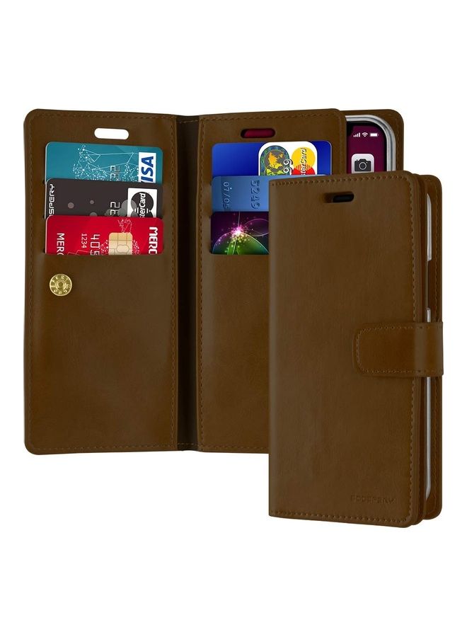 GOOSPERY iPhone 12 & 12 Pro  Leather Protection Flip Cover Wallet Case Brown - Image 1