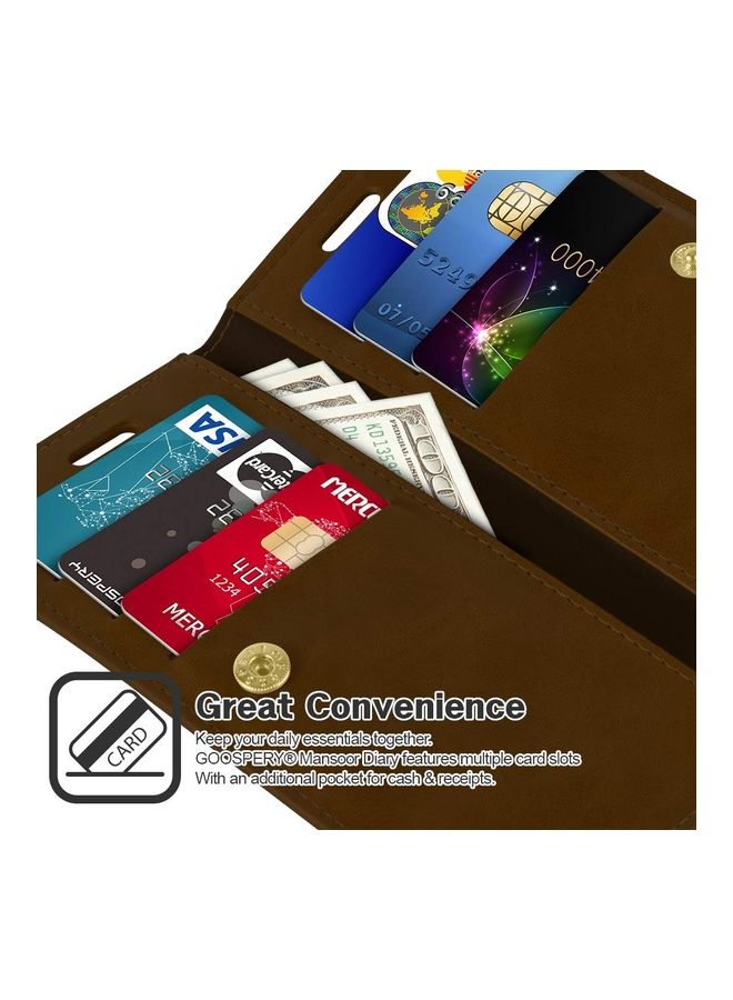 GOOSPERY iPhone 12 & 12 Pro  Leather Protection Flip Cover Wallet Case Brown - Image 3