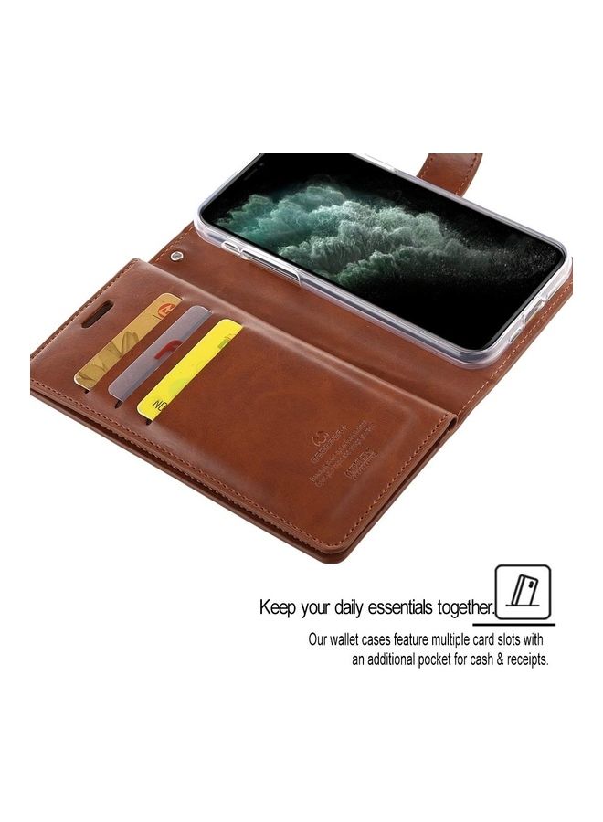 GOOSPERY iPhone 12 & 12 Pro  Leather Protection Flip Cover Wallet Case Brown - Image 4