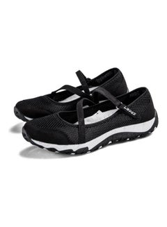 Women's Hook And Loop Closure Walking Shoes Black