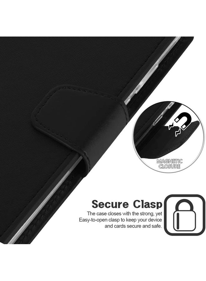 GOOSPERY Samsung Galaxy Note 20 Leather Protection Flip Cover Wallet Stand Case Black  - Image 4