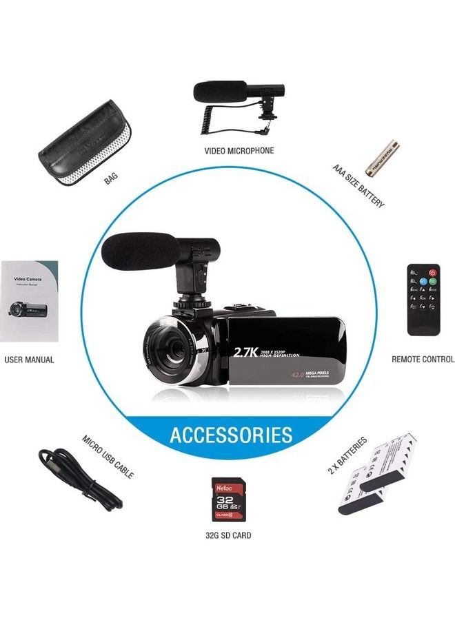 Vmotal - 18X Digital Zoom IR Night Vision Webcam Recorder TDV-1302 Black - Image 1