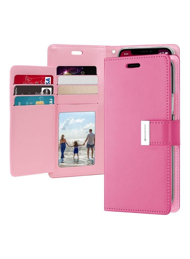 GOOSPERY iPhone 12 Pro Max  Leather Protection Flip Cover Wallet Case Fuchsia - Image 1