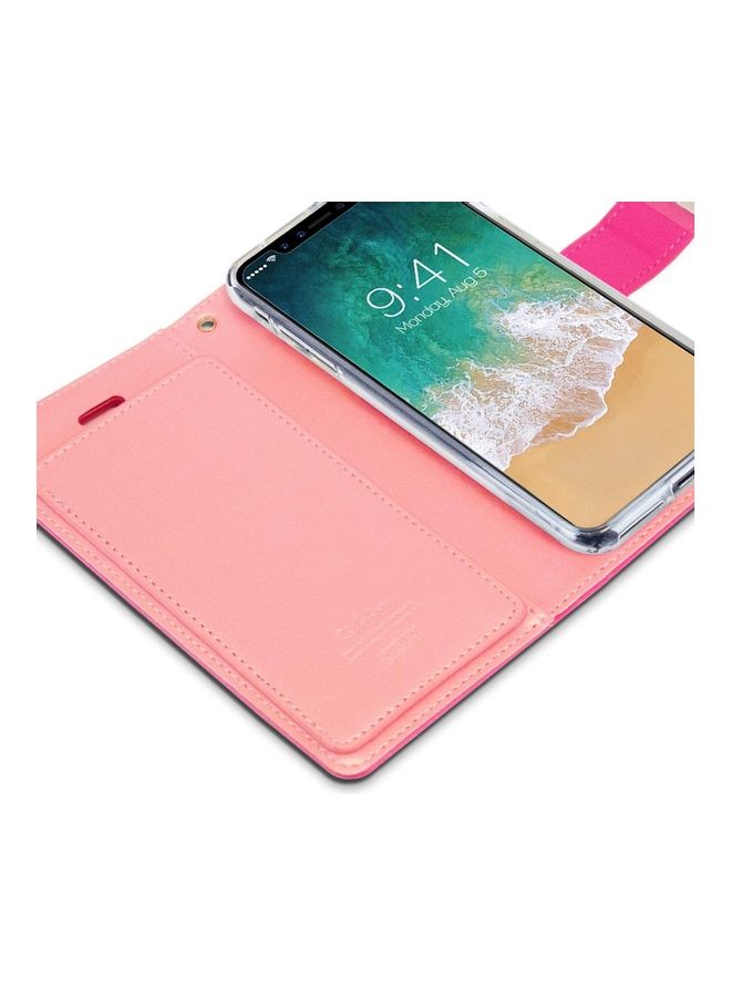 GOOSPERY iPhone 12 Pro Max  Leather Protection Flip Cover Wallet Case Fuchsia - Image 2